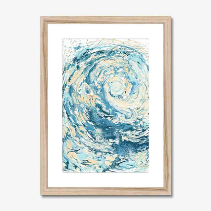‘Wave I’ - Fine art paper wave print in ocean blues and creams, ideal for a gallery wall or living room.