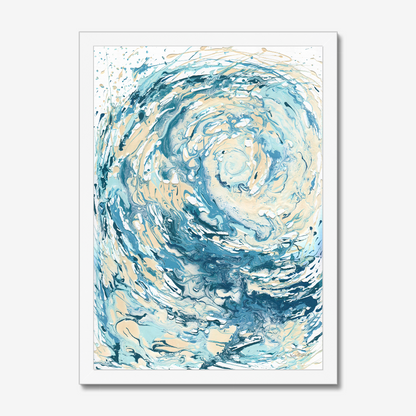 ‘Wave I’ - Fine art print of an abstract wave painting inspired by the wild winter seas of Dorset.