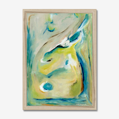 'True Colours' abstract art print inspired by Peacocks and their attitude of authenticity - standing tall and being yourself By Dorset Artist Kate Shephard