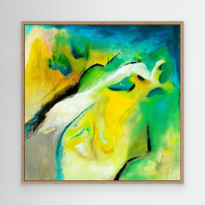 Leap of Faith canvas print by Kate Shephard in an oak wood frame