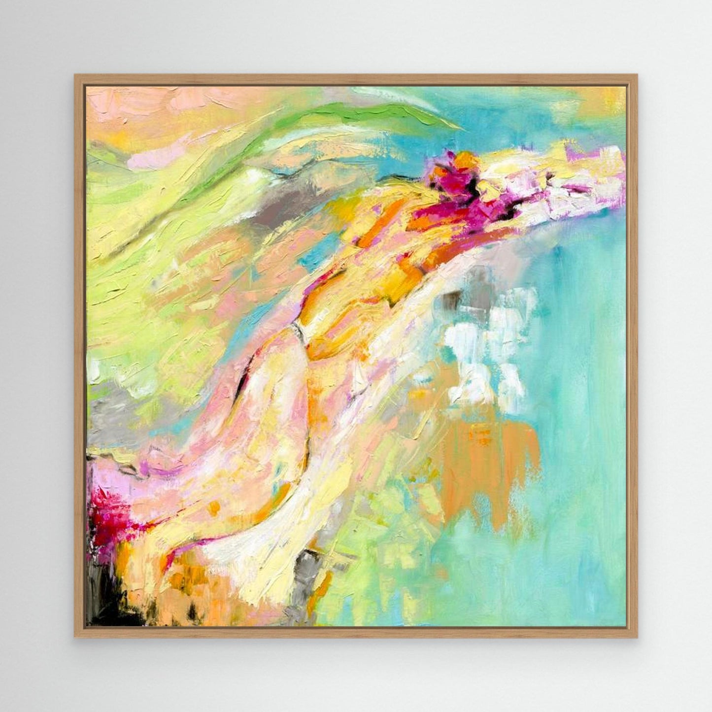 Endless Summer canvas print by Kate Shephard in an oak wood frame