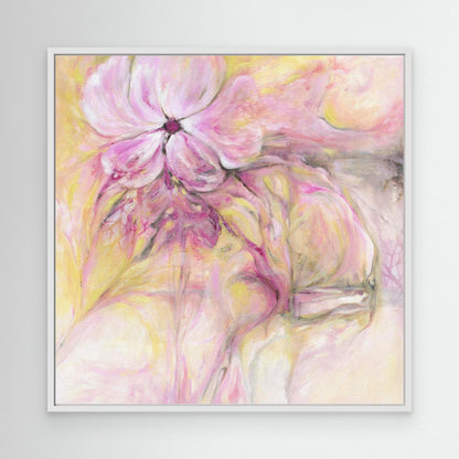 'Through It All' – calm modern wall art with flowing warm colours.