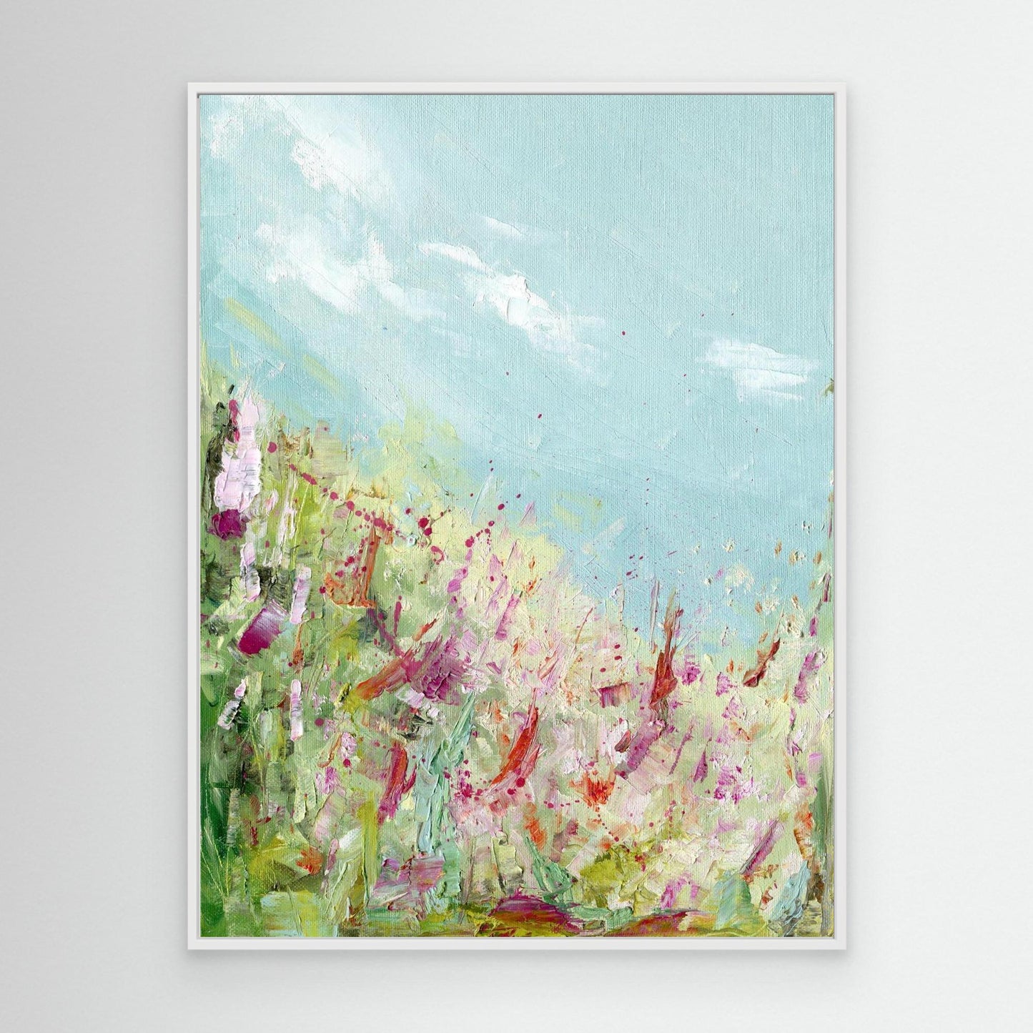 colours of the field in a white frame