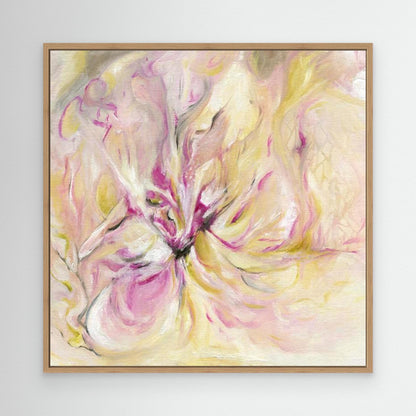 In the quiet light canvas print in an oak wood frame