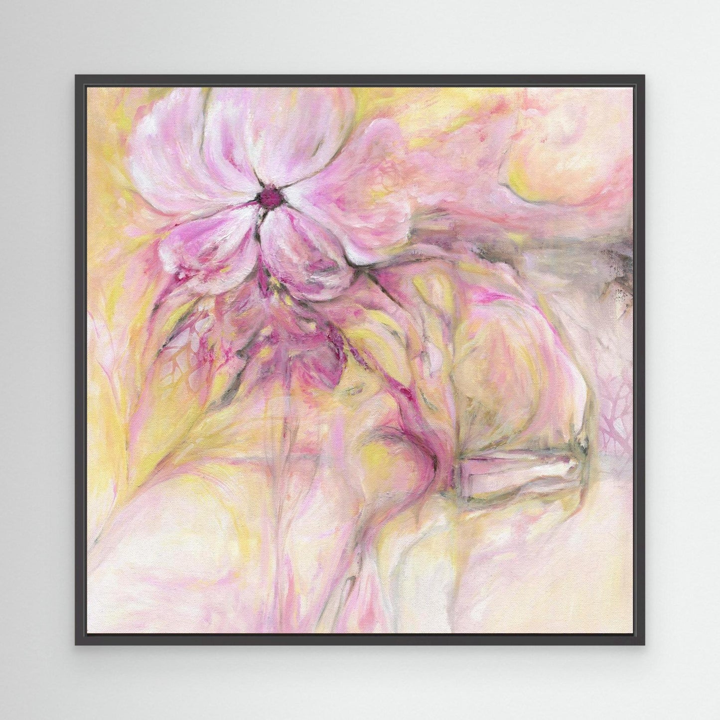 'Through It All' – pastel abstract artwork with earthy undertones.