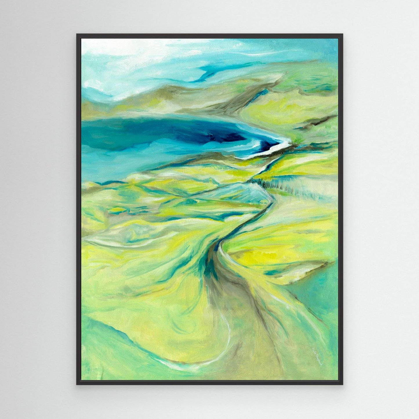 'Along the Worbarrow Path' - Expressive oil painting inspired by Dorset's South West Coast Path.
