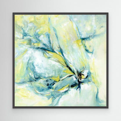 ‘Whispers of Midwinter’ – artwork inspired by snowy trees and soft winter glow.