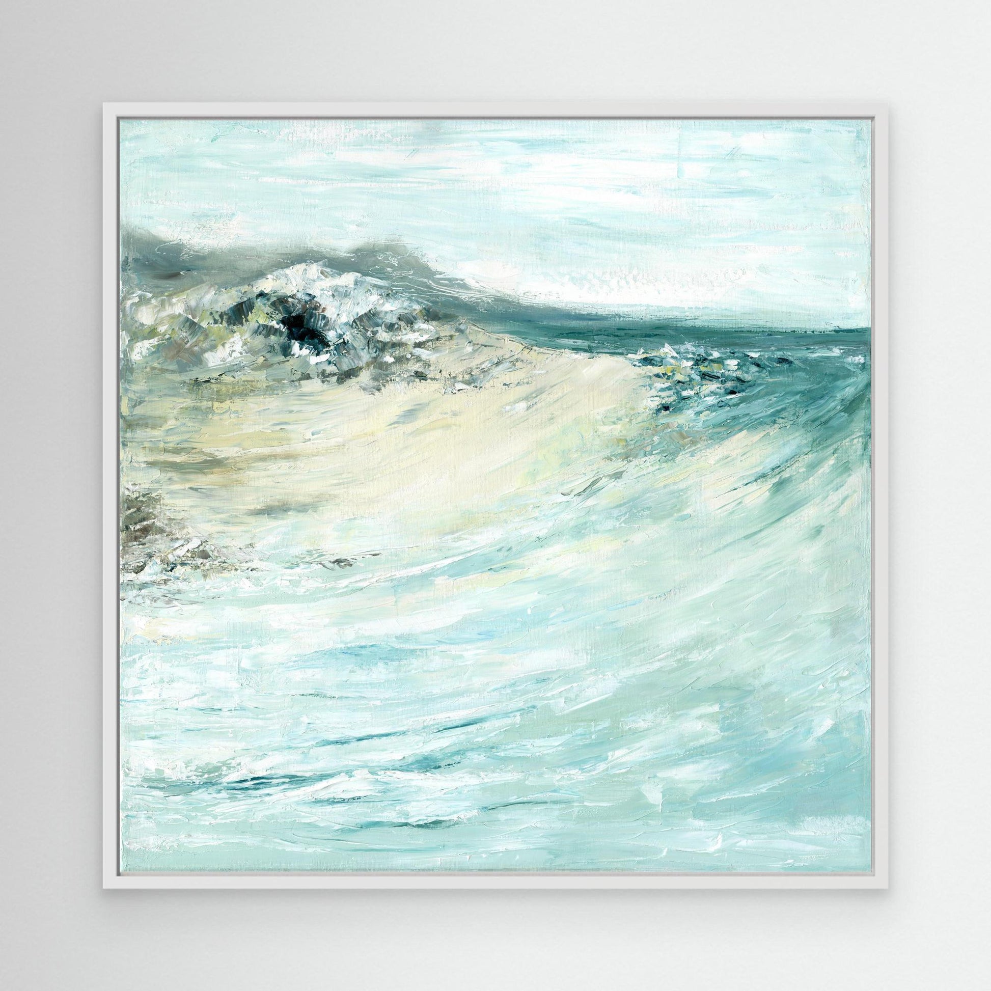 'Beyond The Shore' - Abstract seascape canvas print inspired by Mudeford Spit and the Dorset coastline.