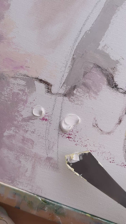 painting 'Taking Flight' - oil on canvas with pallette knife