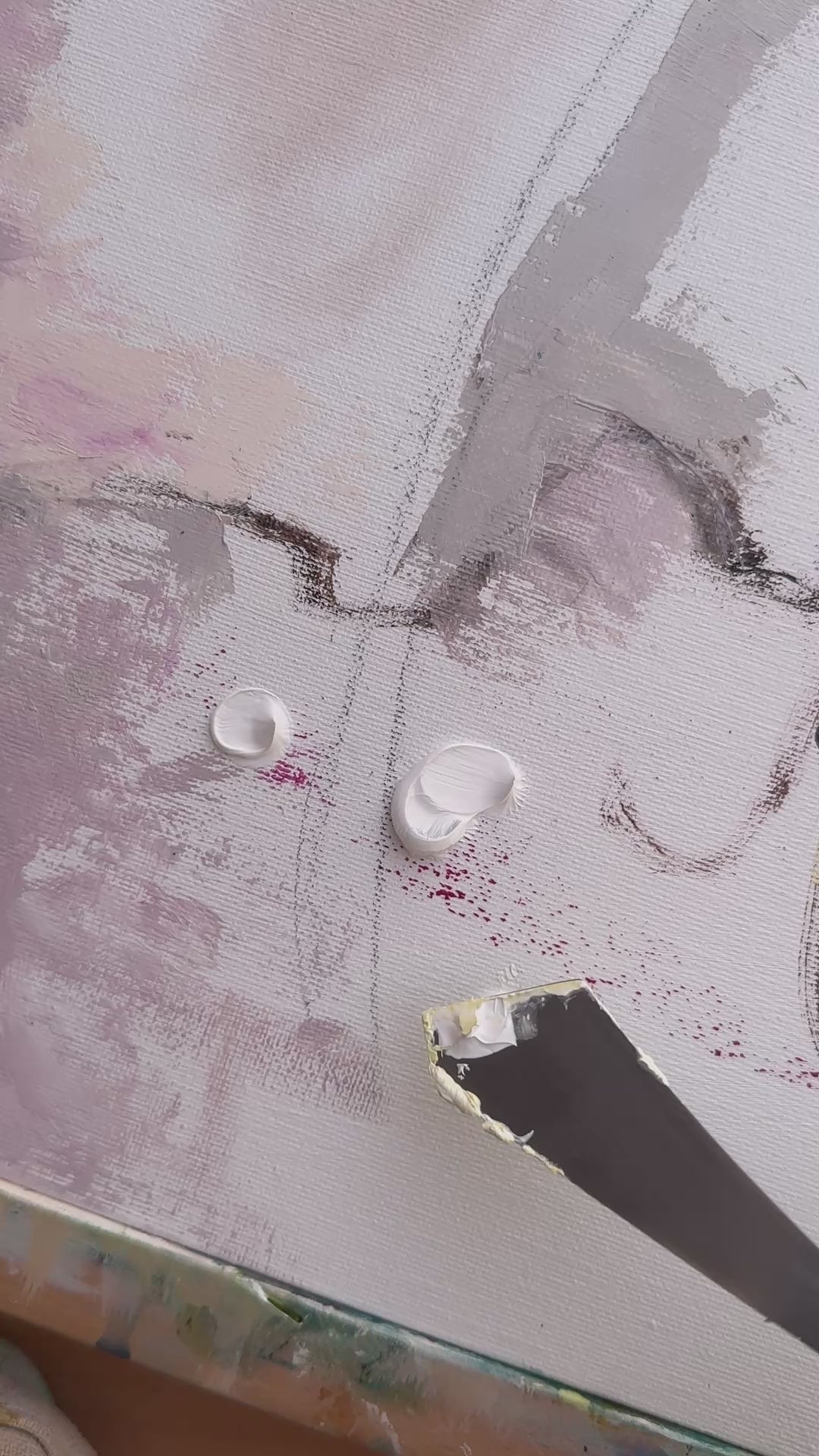 painting 'Taking Flight' - oil on canvas with pallette knife