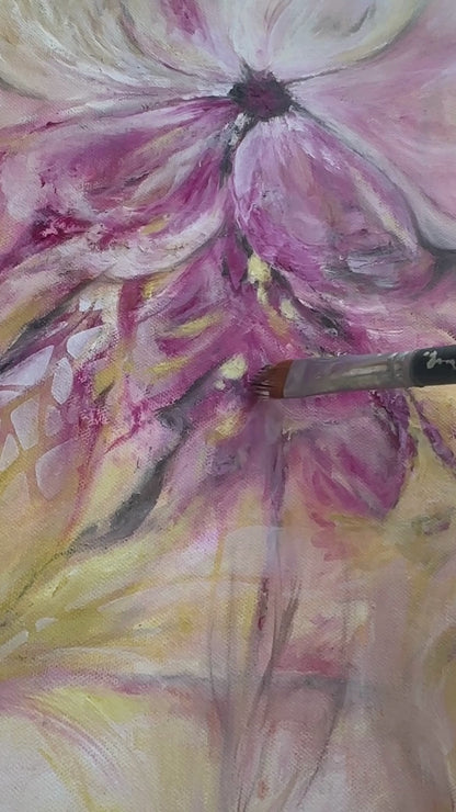 A video look at my process of painting 'Through It All'