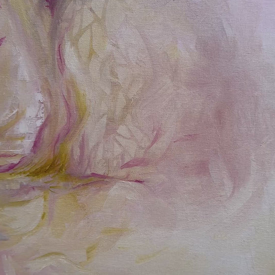 ‘In the Quiet Light’ - Minimal abstract oil painting full of warmth and grace.