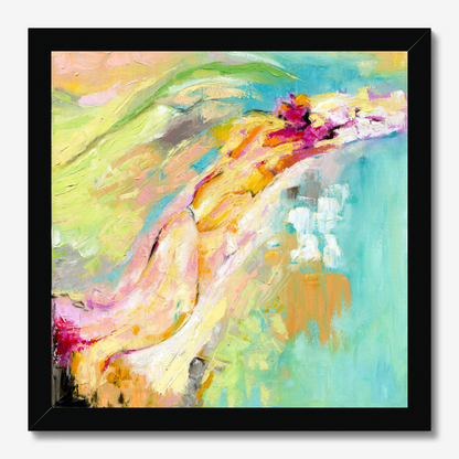 Endless Summer vibrant and colourful abstract art print about long summer days by Dorset Artist Kate Shephard