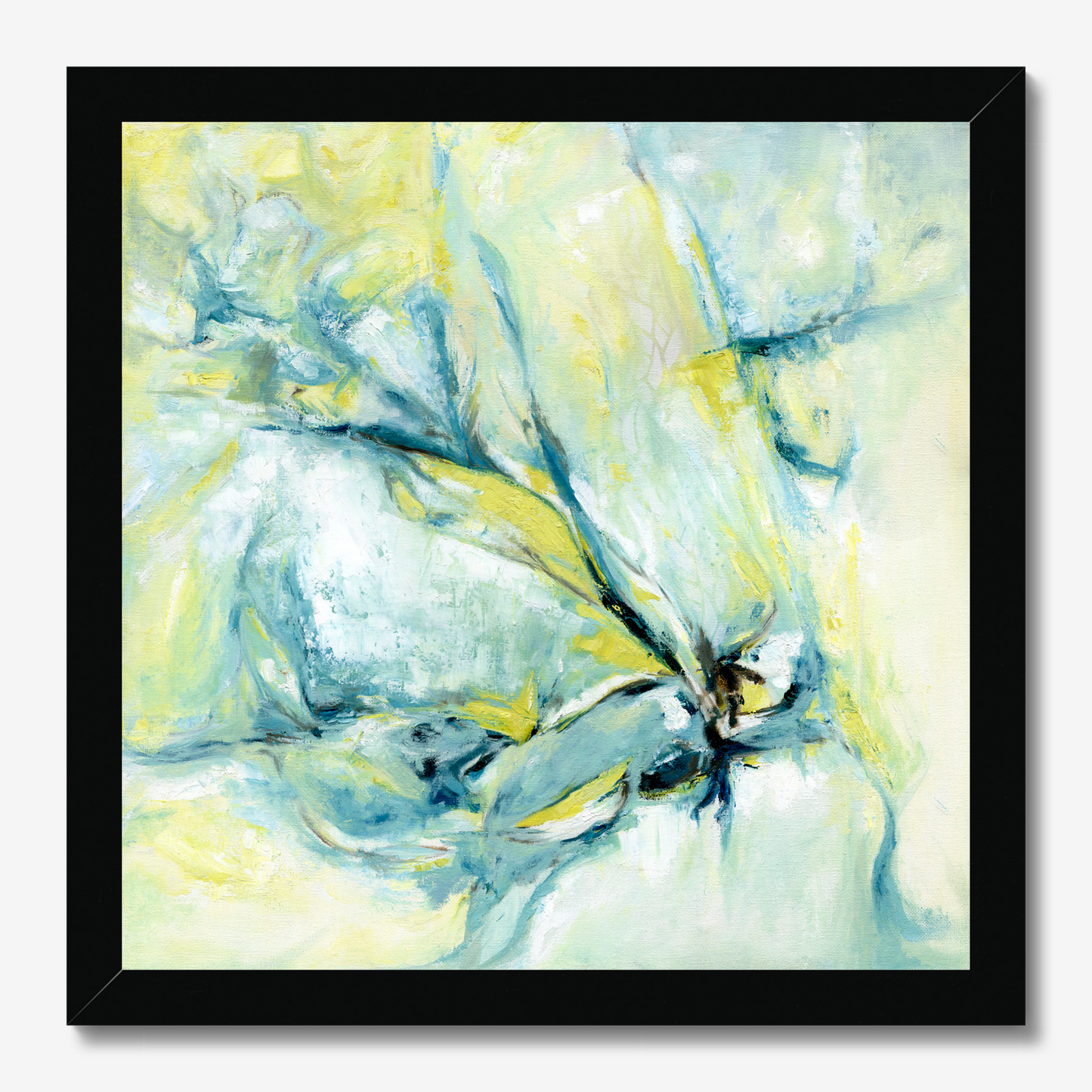 Whispers of midwinter abstract canvas art print about the winter season by Dorset Artist Kate Shephard
