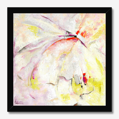 Abstract pink and yellow art print about freedom and escape by Dorset Artist Kate Shephard