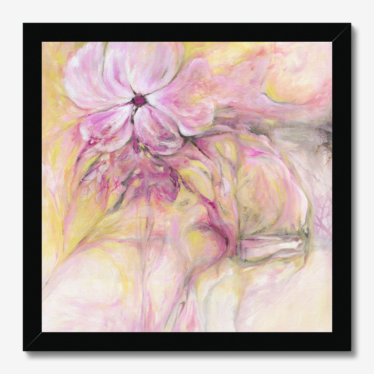 Through It All floral abstract art print about resilience and strength by Dorset Artist Kate Shephard