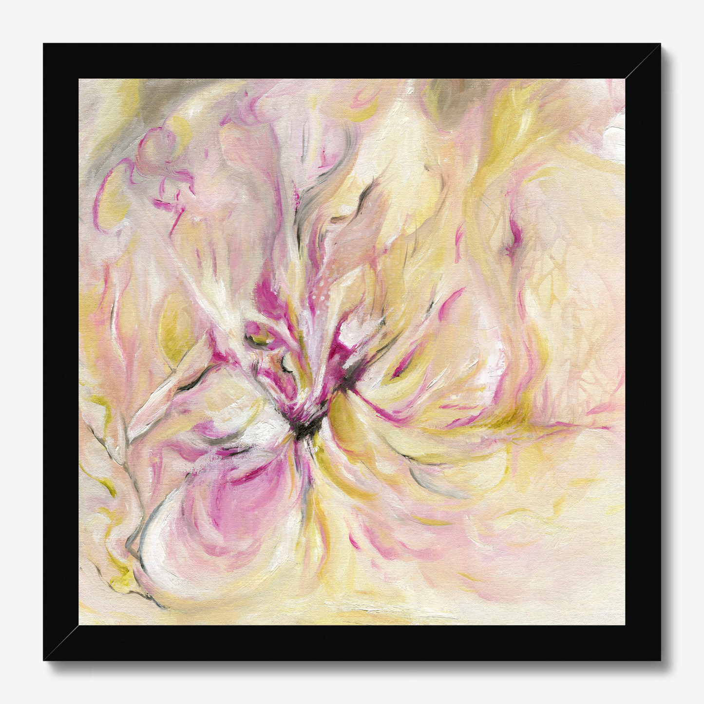 In The Quiet Light floral abstract art print about morning energy by Dorset Artist Kate Shephard
