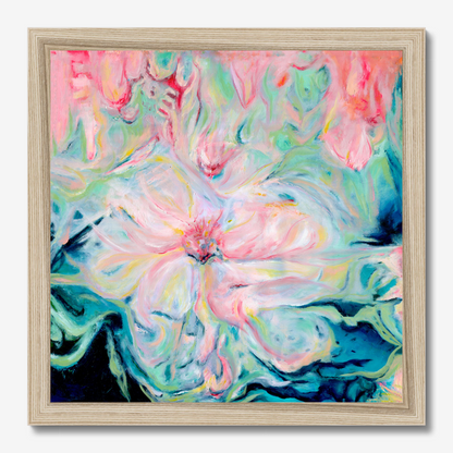 Whispers of Spring abstract floral art print about new beginnings and awakening by Christian Artist Kate Shephard