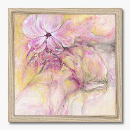 Through It All floral abstract art print about resilience and strength by Dorset Artist Kate Shephard