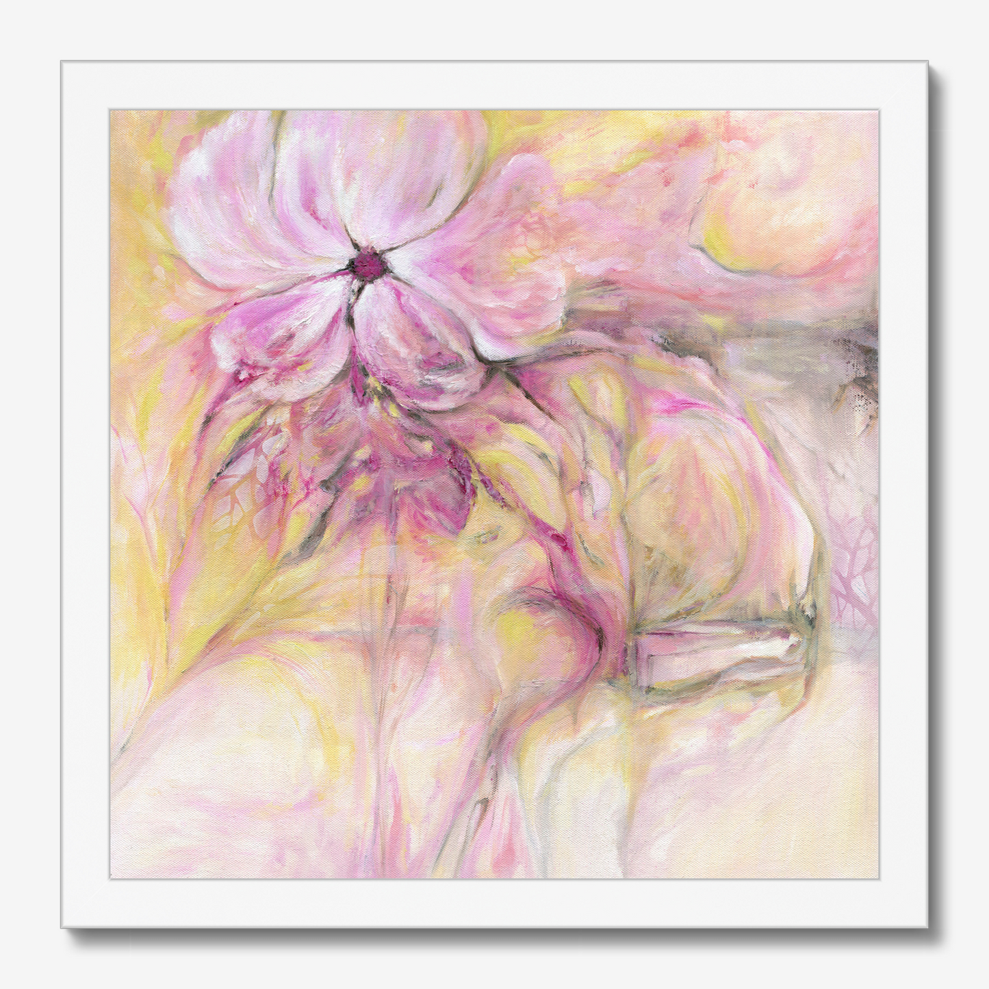 Through It All floral abstract art print about resilience and strength by Dorset Artist Kate Shephard