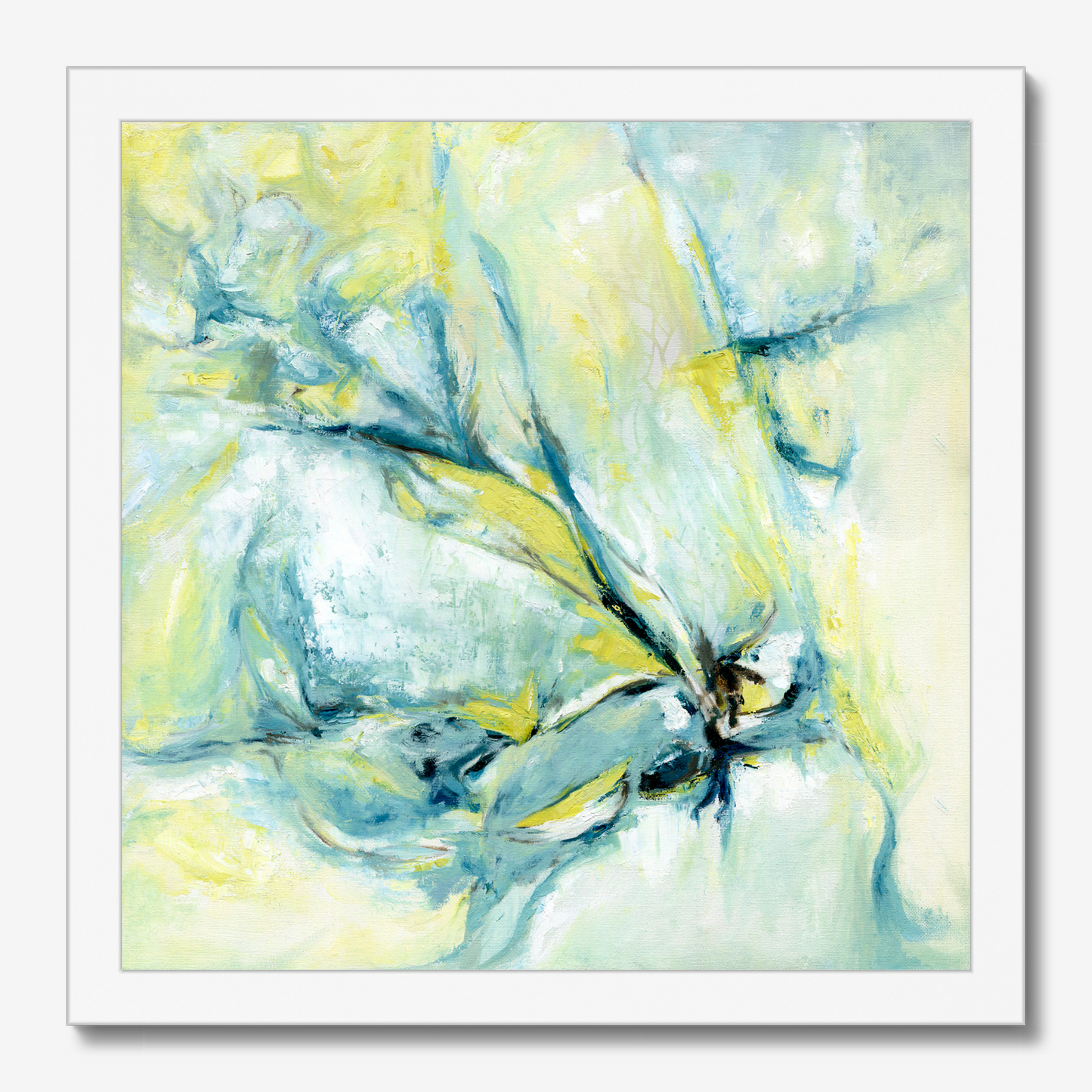 Whispers of midwinter abstract canvas art print about the winter season by Dorset Artist Kate Shephard