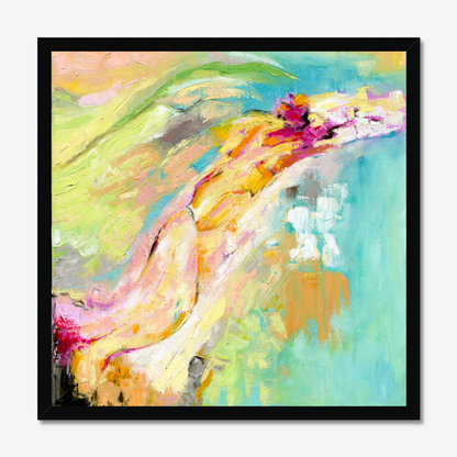 Endless Summer vibrant and colourful abstract art print about long summer days by Dorset Artist Kate Shephard
