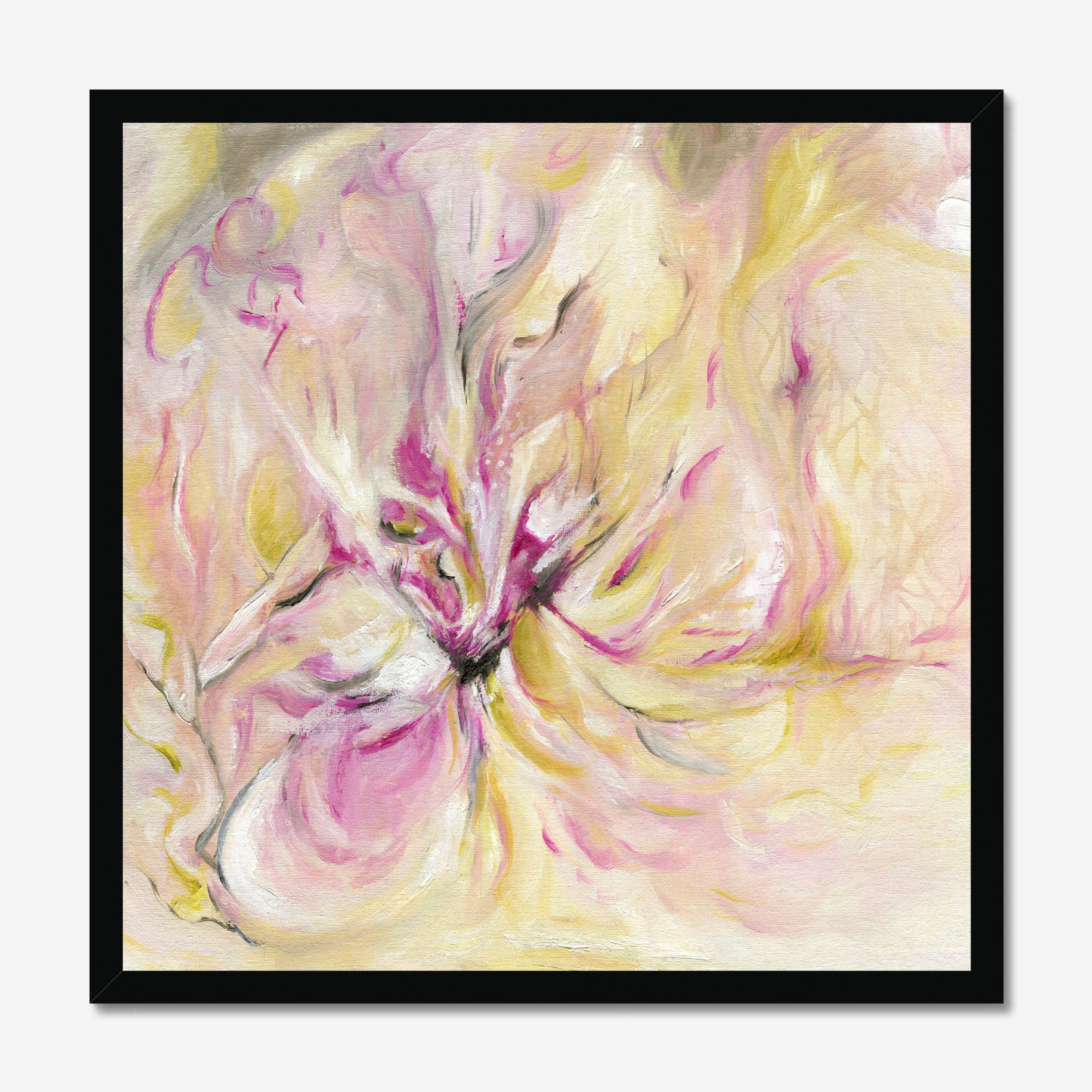 In The Quiet Light floral abstract art print about morning energy by Dorset Artist Kate Shephard