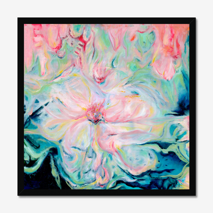 Whispers of Spring abstract floral art print about new beginnings and awakening by Christian Artist Kate Shephard