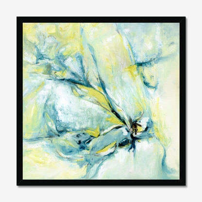 Whispers of midwinter abstract canvas art print about the winter season by Dorset Artist Kate Shephard