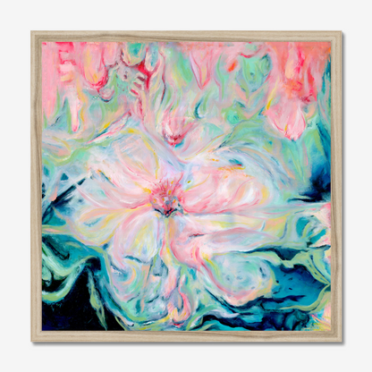 Whispers of Spring abstract floral art print about new beginnings and awakening by Christian Artist Kate Shephard