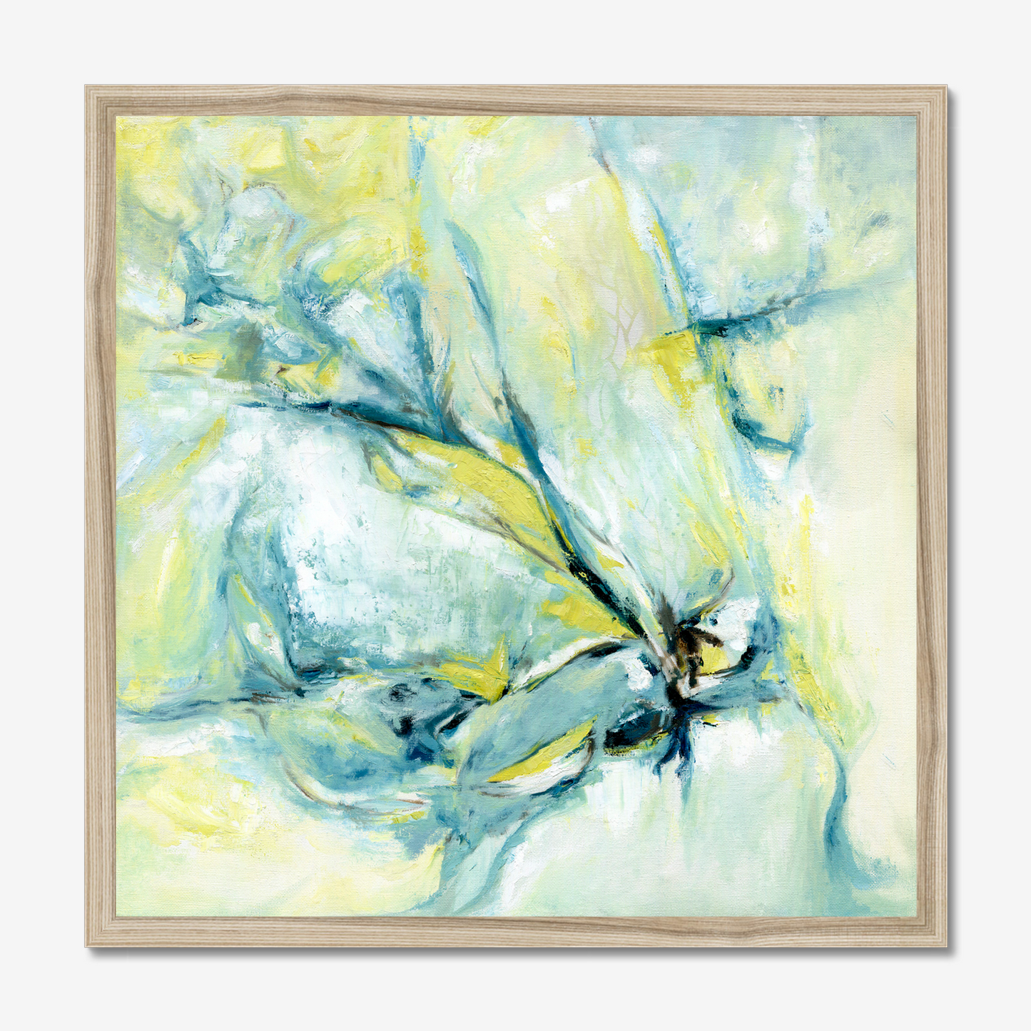 Whispers of midwinter abstract canvas art print about the winter season by Dorset Artist Kate Shephard