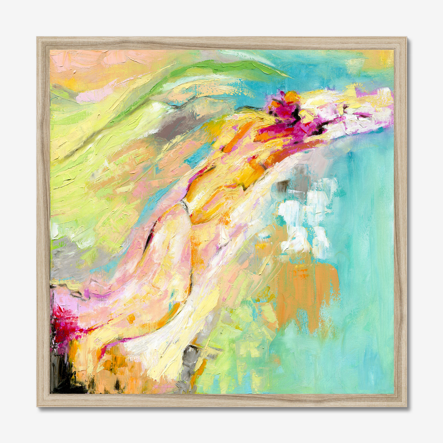 Endless Summer vibrant and colourful abstract art print about long summer days by Dorset Artist Kate Shephard