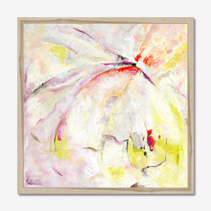Abstract pink and yellow art print about freedom and escape by Dorset Artist Kate Shephard