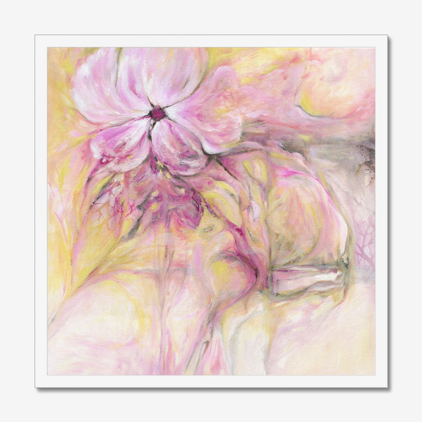 Through It All floral abstract art print about resilience and strength by Dorset Artist Kate Shephard