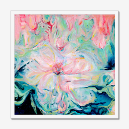 Whispers of Spring abstract floral art print about new beginnings and awakening by Christian Artist Kate Shephard