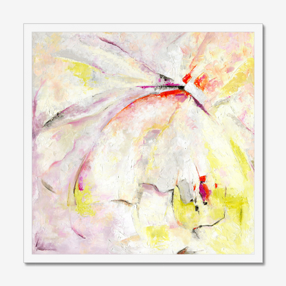 Abstract pink and yellow art print about freedom and escape by Dorset Artist Kate Shephard
