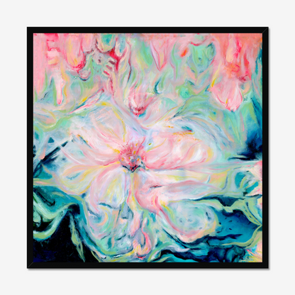 Whispers of Spring abstract floral art print about new beginnings and awakening by Christian Artist Kate Shephard