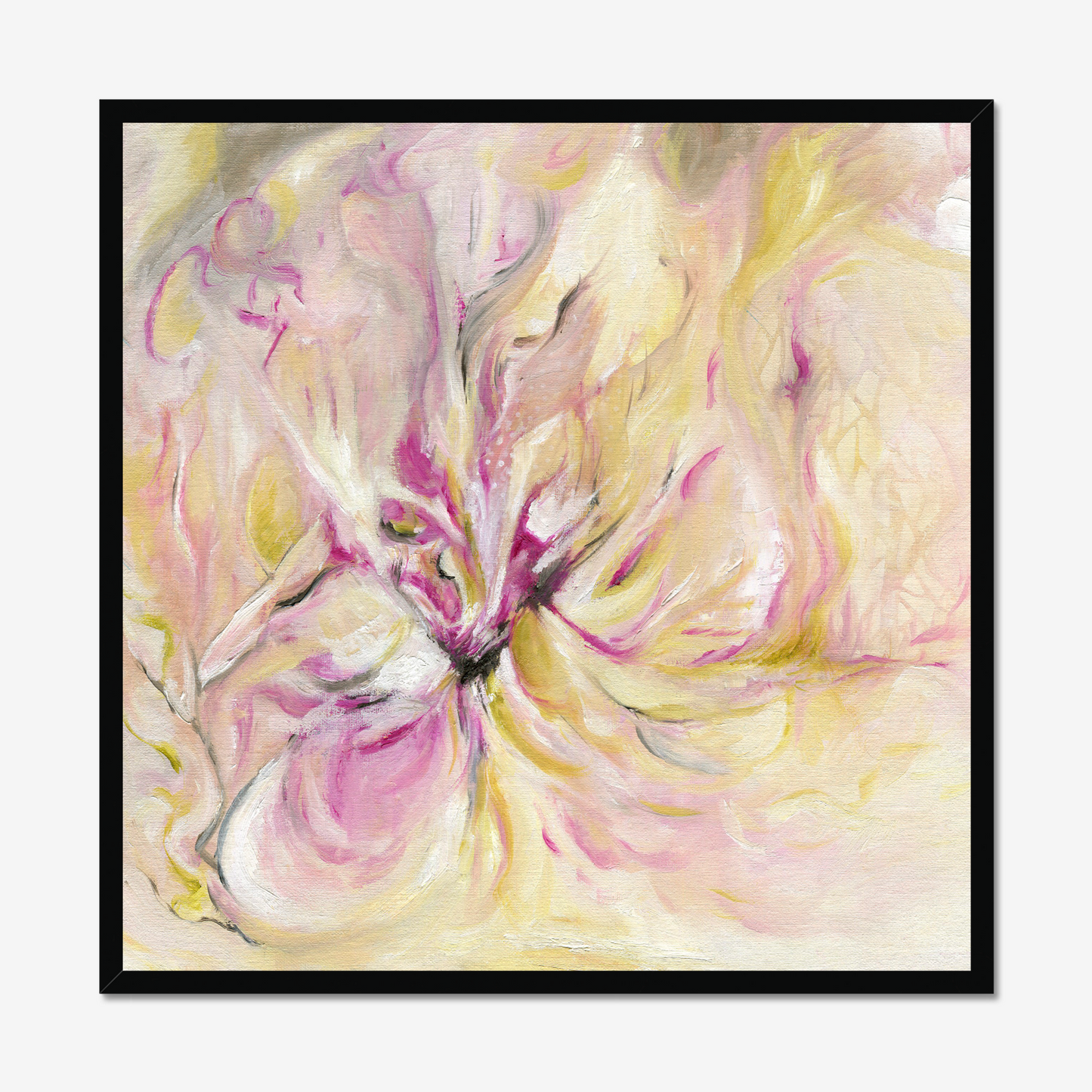 In The Quiet Light floral abstract art print about morning energy by Dorset Artist Kate Shephard