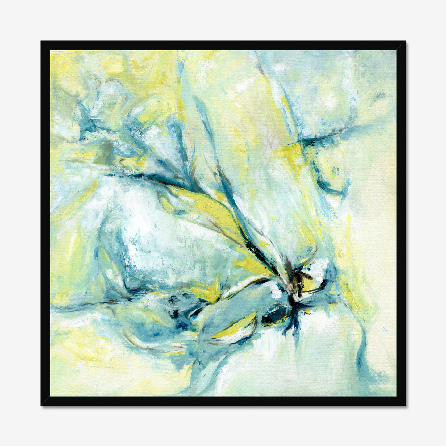 Whispers of midwinter abstract canvas art print about the winter season by Dorset Artist Kate Shephard
