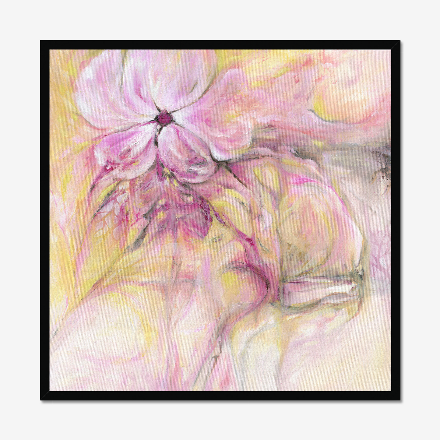 Through It All floral abstract art print about resilience and strength by Dorset Artist Kate Shephard