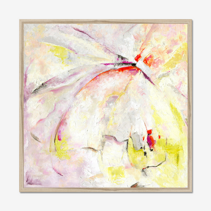 Abstract pink and yellow art print about freedom and escape by Dorset Artist Kate Shephard