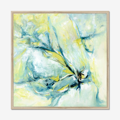 Whispers of midwinter abstract canvas art print about the winter season by Dorset Artist Kate Shephard