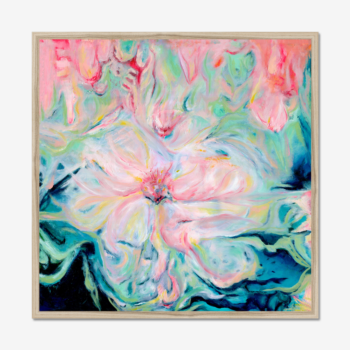 Whispers of Spring abstract floral art print about new beginnings and awakening by Christian Artist Kate Shephard