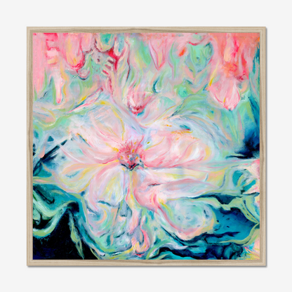 Whispers of Spring abstract floral art print about new beginnings and awakening by Christian Artist Kate Shephard