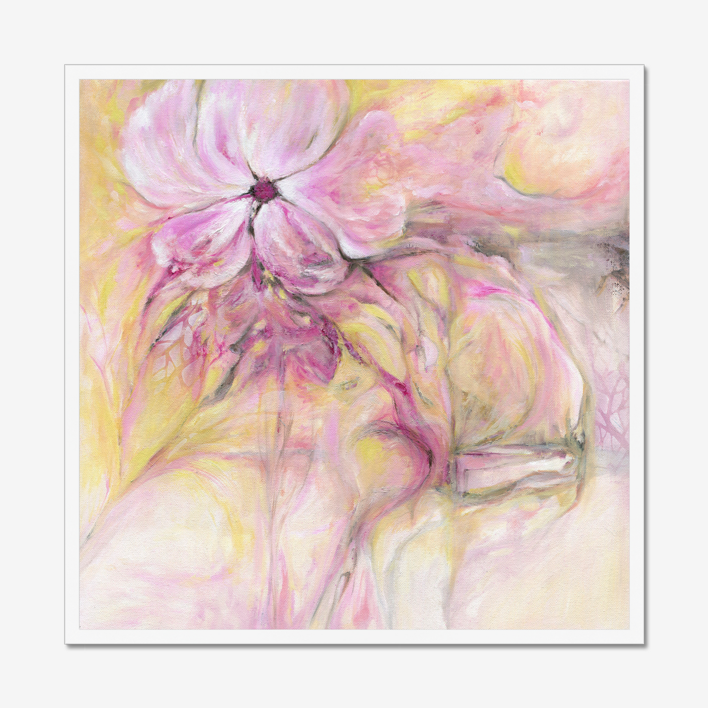 Through It All floral abstract art print about resilience and strength by Dorset Artist Kate Shephard