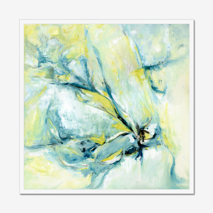 Whispers of midwinter abstract canvas art print about the winter season by Dorset Artist Kate Shephard