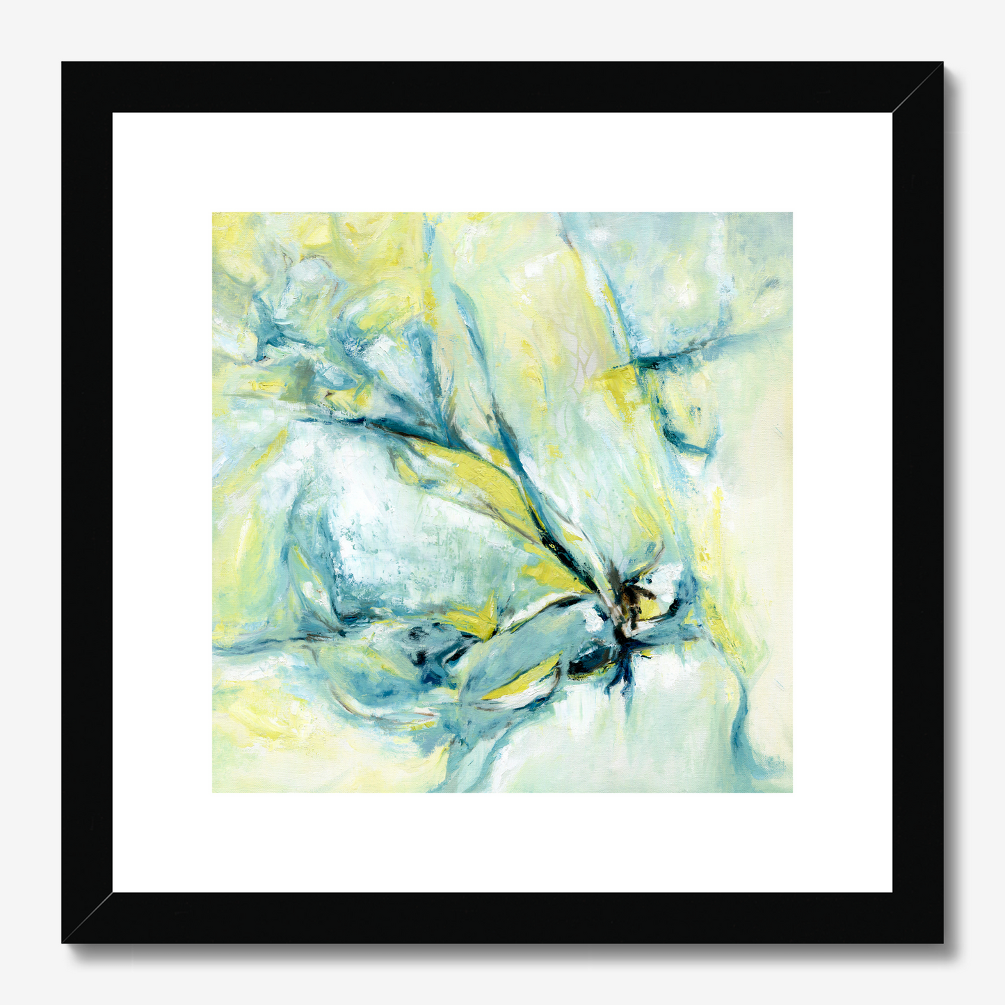 Whispers of Midwinter abstract snow and winter inspired art print by Kate Shephard