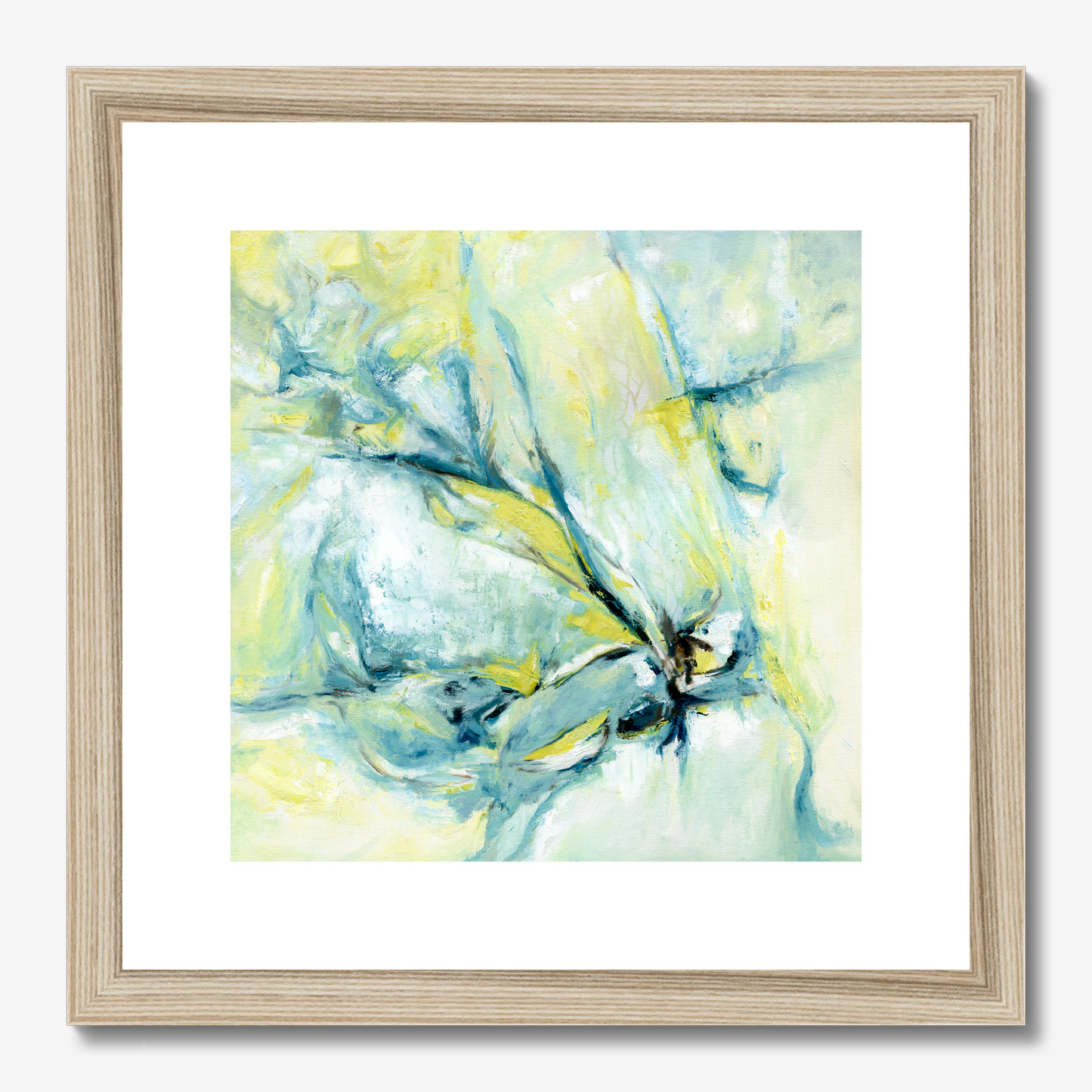 Whispers of Midwinter abstract snow and winter inspired art print by Kate Shephard