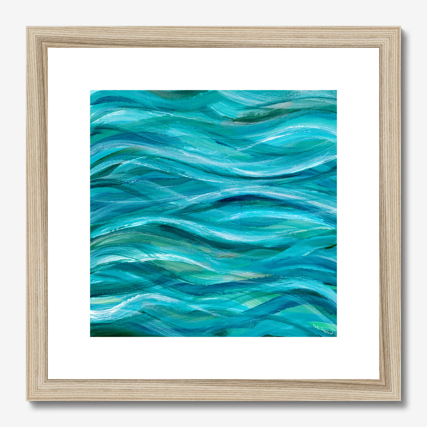 The sea beneath us is deep ocean inspired abstract art print by Kate Shephard