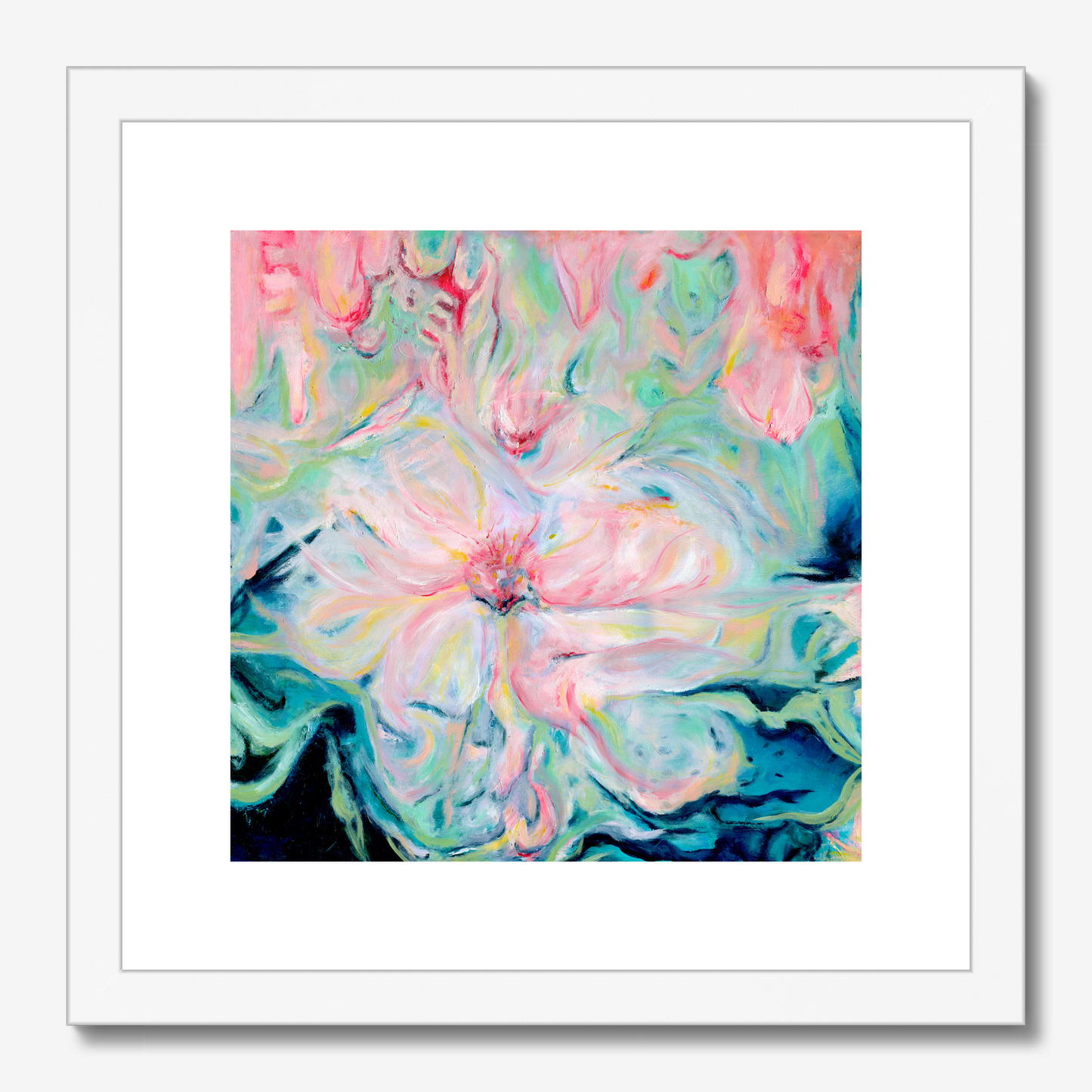 Whispers of Sprint abstract floral art print by Kate Shephard 